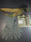 (Лот№70) 3 предмета:Подсумок магазинный MTP Osprey,перчатки Швейцария,ремень Голландия (с 1й гривны)