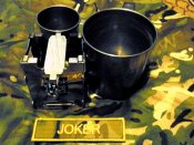 Походная разборная печка-щепочница с патриотическим дизайном Герб  Україна