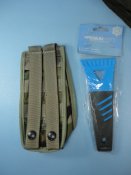 (Лот№8) 4 предмета: Подсумок магазинный MTP Osprey,бандана Австрия,перчатки,скребок (с 1й гривны )