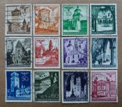 Почтовые марки генерал-губернаторства Польша (12 шт).