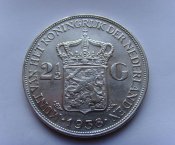 2,5 гульдена. Нидерланды 1938г. Ag.jpg