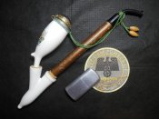 Лот личных вещей на ВМВ (курительная трубка, зажигалка, бирдекель).
