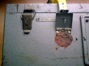 Ящик металлический с дверкой с техники войска связи Советской Армии