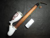 Егерьская курительная трубка, зажигалка, карточка военнопленного на ПМВ.