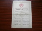 Свидетельство об окончании техникума в 1939 году .
