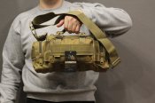 Тактическая универсальная (поясная, наплечная) сумка Silver Knight с системой M.O.L.L.E Coyote (105)
