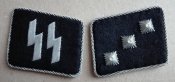 Петлицы офицера Waffen SS/Untersturmfuehrer SS.