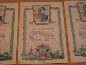3 благодарности за 1944 год ст.краснофлотцу Анфисе Иосифовне Ефремовой .