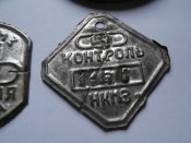 Настольные медали и рабочие марки завода имени Сталина (6 шт ).