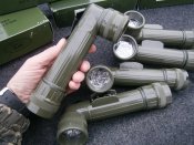 Армійський ліхтар Германія Макс Фукс, великий, кутовий із світлофільтрами.