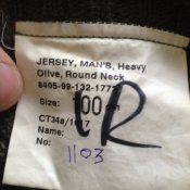 Шерстяной свитер ВС Британии, размер 100 (Jersey mans heavy olive green)