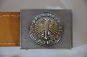 Парадный ремень Бундесвера (90 - см). BW Lederkoppel, Einigk- Recht - Freiheit.