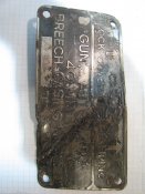 Металлическая табличка номерная к  40-мм  зенитной пушке М-1 «Bofors»  1943г