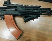 Карабин Маяк МКМ-072СБ АКМС 7,62х39 боковой приклад, обвесы FAB, коллиматорный  прицел Vector Optics