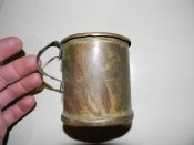 кружка саморобна,латунна.