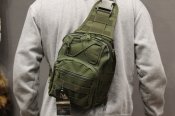 Тактический рюкзак однолямочный Silver Knight с системой M.O.L.L.E Olive(098)