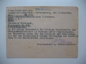 Заказное письмо для отправки знака за ранение Третий Рейх 1943 год
