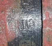 стакан шрапнельника ПМВ с клеймами "Ижорский з-д, 1910 г."