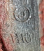 стакан шрапнельника ПМВ с клеймами "Ижорский з-д, 1910 г."