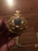 Дві кокарди і листя з форми ВМФ України