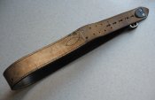 Ремень кожаный черный типа Sam Brown 110 см