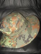 Панама с широкими полями в камуфляже флектарн. Flecktarn