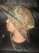 Панама с широкими полями в камуфляже флектарн. Flecktarn
