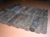 разные  крупнокалиберные гильзы