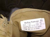 Берцы армия США летние облегченные песочные (пустынка) McRae Footwear. р.7.5R (лот №7-2)