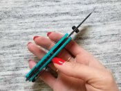 Складной нож от компании Kershaw. Модель Shuffle Lime BW. Оригинал.