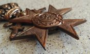 Бавария:Крест военных заслуг с мечами и короной 3-го класса+документ