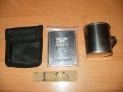 Походная разборная печка-щепочница с чехлом и кружкой нерж.