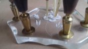 Рюмки из рога и бронзы + подставка
