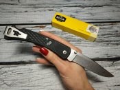 Складной нож от компании Buck knives. Серия Slim Hunter® Select. Модель 0110BKS1-B (Black). Оригинал