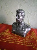 бюст сталина металл