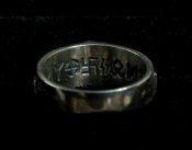Серебрянное кольцо с символикой 3Рейха.