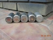 рюмки для спиртного с выстрелов ЗУ-22. кол-во 5 шт.края фаской..материал латунь.