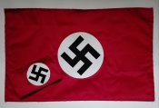 Флаг NSDAP + Нарукавная повязка NSDAP. Третий Рейх.