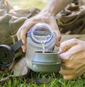 Фляга Helikon-Tex Tritan™ Bottle Wide Mouth, колір Smoked, обєм 1 літр. Новий товар.