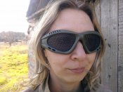 Защитные страйкбольные очки сетка Олива