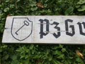 Табличка указатель SS Leibstandarte Pz Gren Rgt
