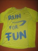 Спортивная термофутболка Run for Fun - жёлтая, Kalenji. Размер ** (лот №1.8)