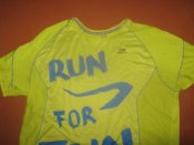 Спортивная термофутболка Run for Fun - жёлтая, Kalenji. Размер ** (лот №1.8)