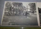 2 фото 88-мм зенитная пушка Flak.18/36/37 и перекинутая машина (трофеи)