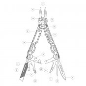 Мультитул SOG Power Access- Bead Blast&Black TiNi в фирменном чехле + чехол молле олива