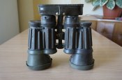 Военный бинокль Бундесвер Hensoldt/Wetzlar 10х50 (Zeiss) с дальномерной шкалой, в резиновой броне.