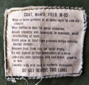 US Army M65 coat cold weather field OG-107. Контракт 1969 года. M-R