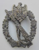 Штурмовой пехотный знак в бронзе.