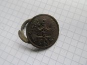 Німецький сержантський гудзик на воротнік. "Фельдфебель".