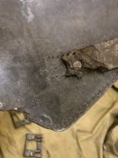 Остатки чехла на складную лопату вермахта